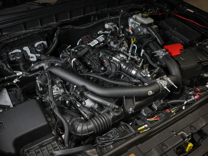 aFe 21-23 Ford Bronco V6-2.7Ltt BladeRunner Alum Hot & Cold Charge Pipe Kit - Black
