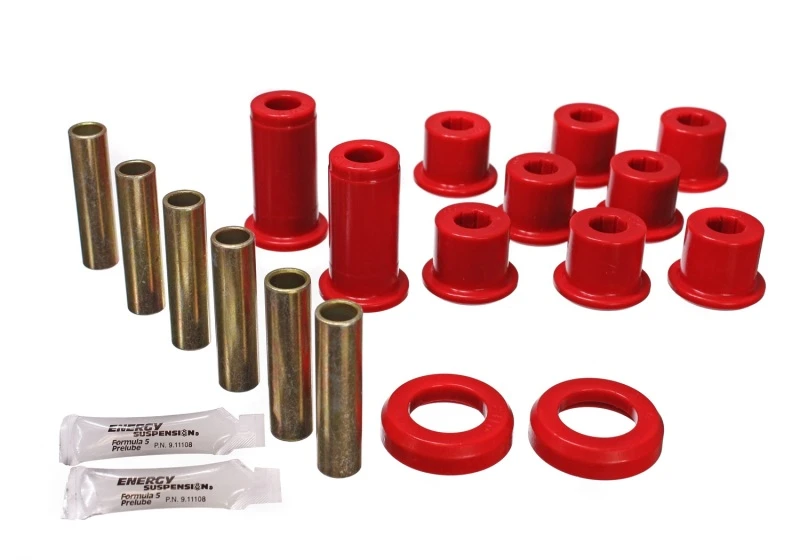 Energy Suspension 82-04 GM S-10/S-15 Pickup 2WD / 82-04 S-10 Blazer Rote Hinterer Blattfeder Buchsen-Set