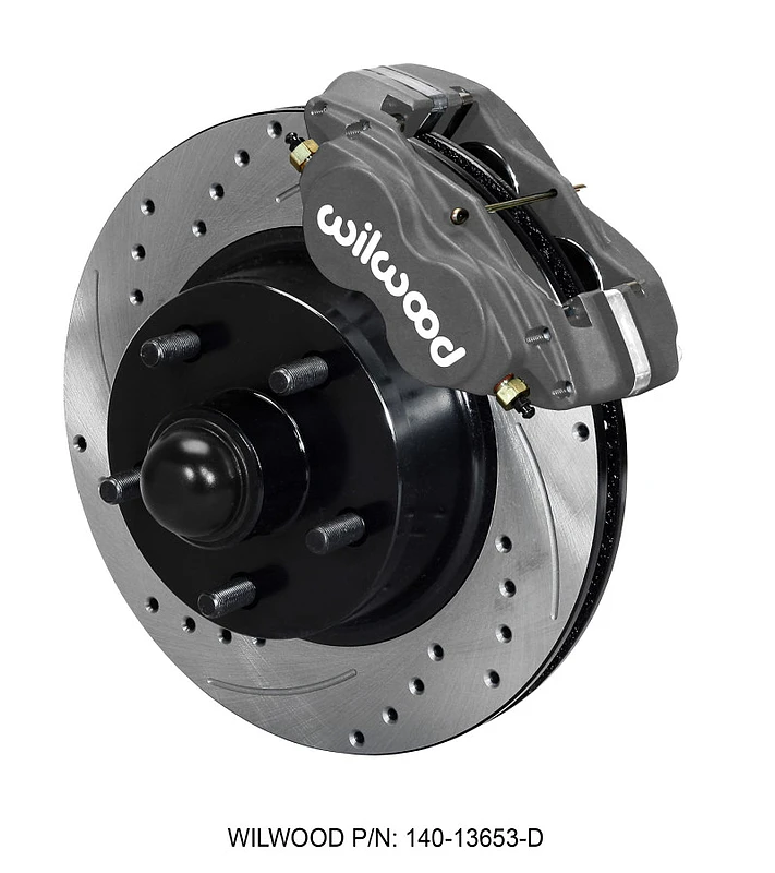 Wilwood Forged Dynalite-M Vorderrad-Bremse-Kit 11,30 Zoll 1-teiliger Rotor&Hub-Bohrung 60-68 Ford / Mercury Vollgröße