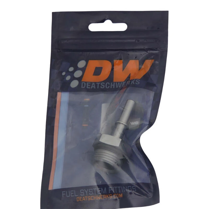 DeatschWerks 10AN ORB-Männlich auf 5/16 Zoll-Männlich EFI Quick Connect-Adapter - eloxiertes DW-Titan