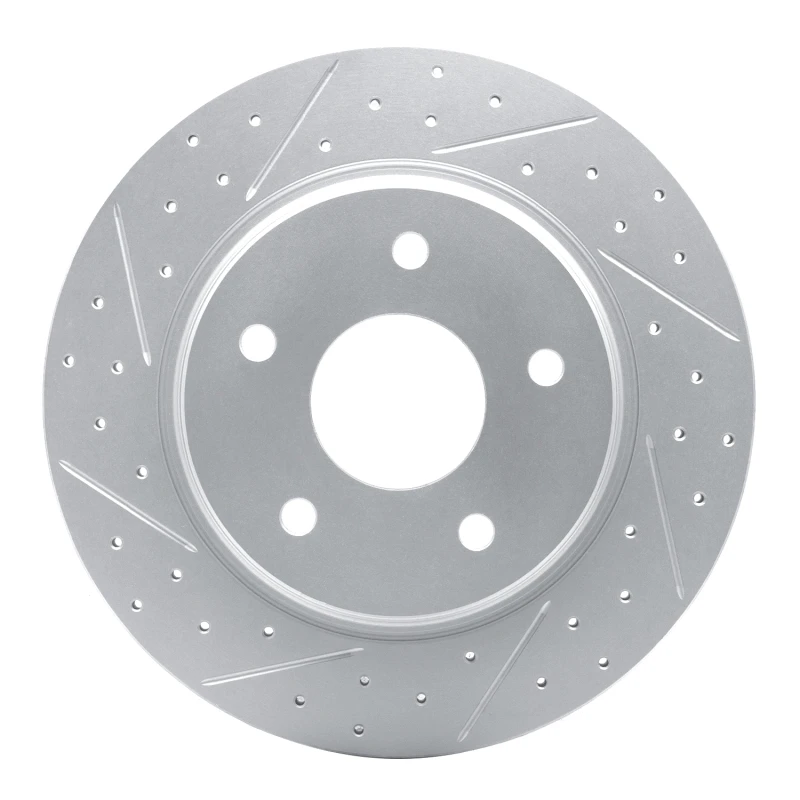 DFC 08-16 Chrysler Town & Country Rear Left Drilled & Slotted Geoperformance Rotor
