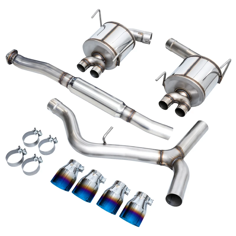 AWE Tuning 12-14 Subaru WRX STI Touring Edition Exhaust - Vapor Blue Quad Tips