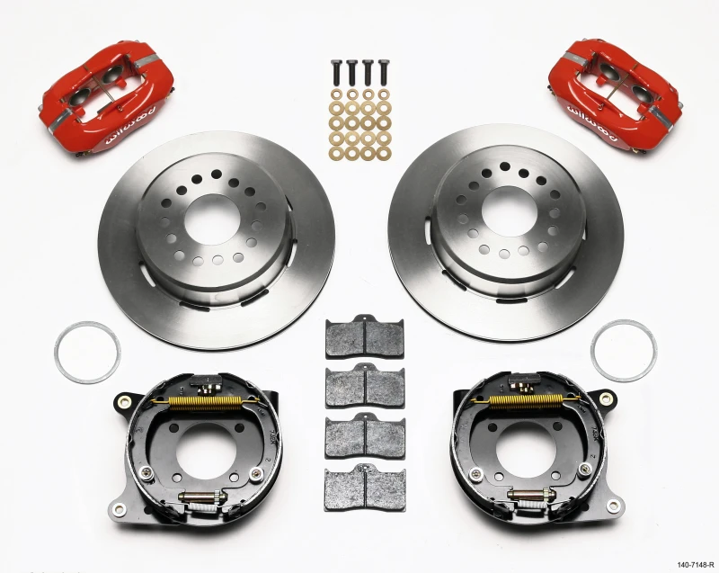 Wilwood Forged Dynalite P/S Parkbremse-Kit Rot 93-97 Camaro/Firebird