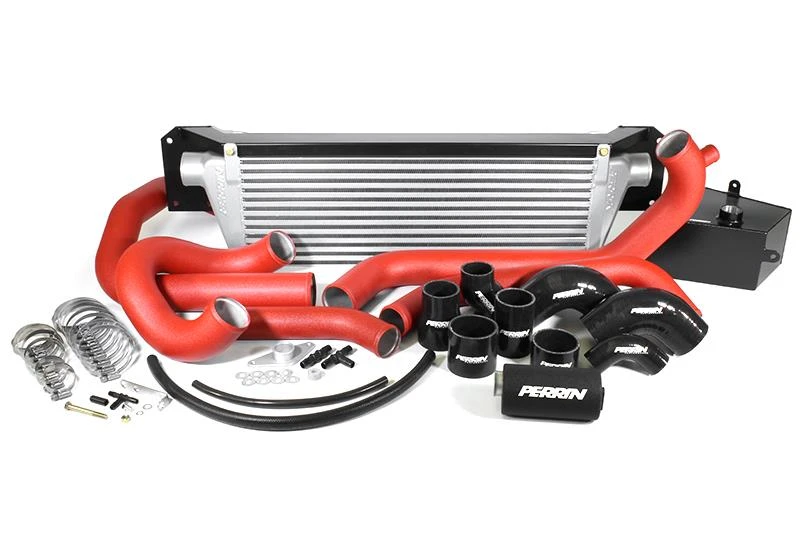 Perrin Performance Front Mount Intercooler für 15-21 Subaru WRX/STI (Silberner Kern und Balken)