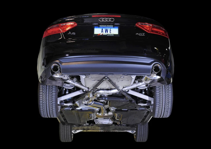AWE Tuning Audi B8 A5 2.0T Touring Edition Auspuff - Dual Outlet Polierte Silber Spitzen