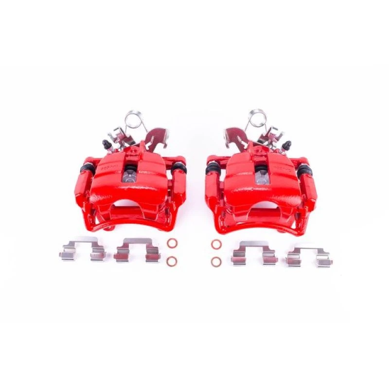 powerstop_S3252-67944c3f27638 Power Stop 04-09 Audi S4 Rear Red Calipers w/Brackets - Pair