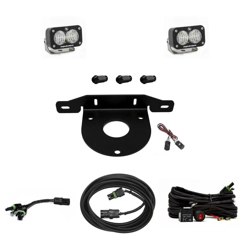 Baja Designs Dual S2 Sport W/C Reverse Kit w/Upfitter for 2021+ Ford Bronco