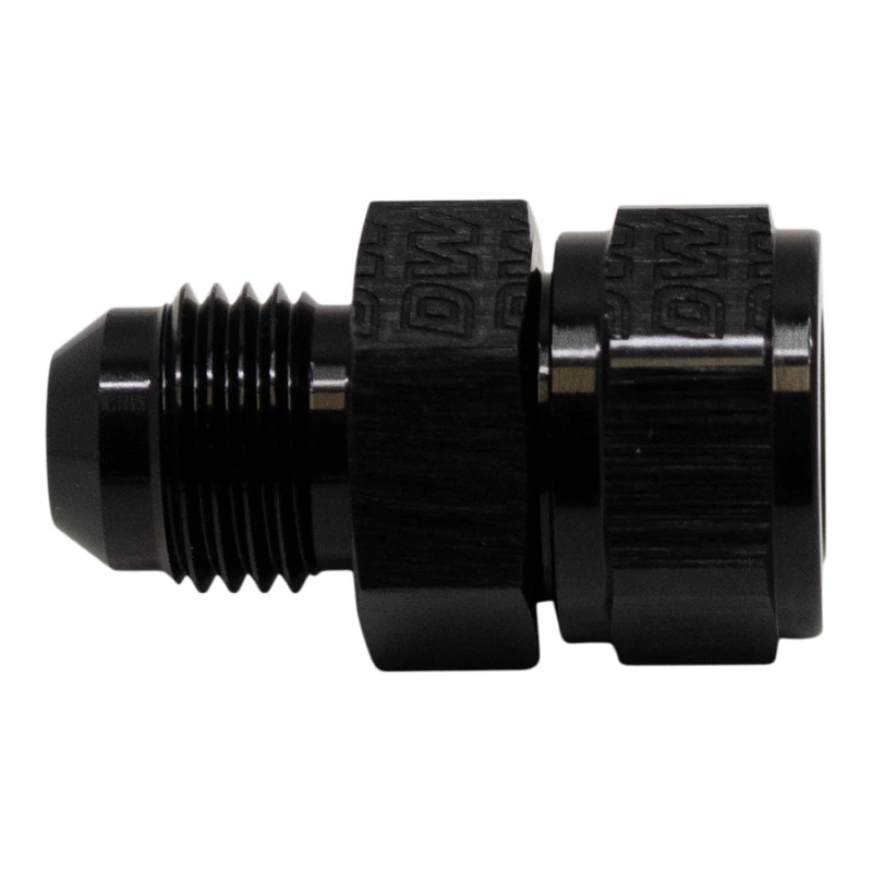 DeatschWerks 6AN-Männliches Flare zu Kraftstoffpumpen-Auslass Barb Adapter - eloxiert matt schwarz