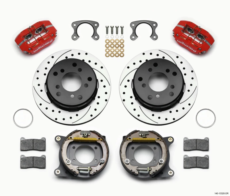 Wilwood Dynapro Lug Mount P/S P-B Kit gebohrt-rot Small Ford 2,36 Zoll Ab Bronco 5 x 5,50
