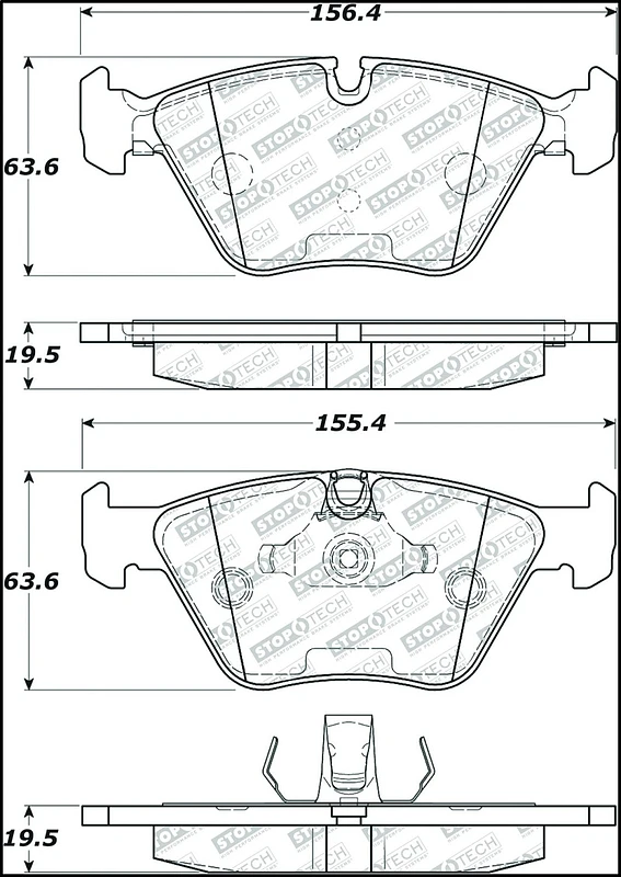 StopTech 06-08 BMW M3/Z4 Street Select Brake Pads w/Hardware - Front