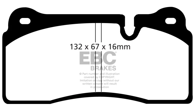 EBC Redstuff Hintere Bremsbeläge für 2004-2014 Lamborghini Gallardo / 2008-2017 Audi R8