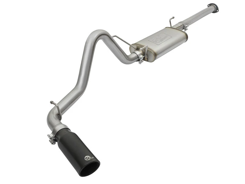 aFe MACHForce XP Kat-Back-Edelstahl-Auspuffanlage mit schwarzen Endrohren für Toyota Tacoma 05-12 L4-2.7L