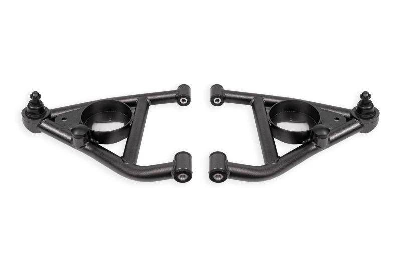 BMR 68-74 Chevrolet Nova w/ Bump Stops Lower A-Arms w/ STD. Ball Joint (Delrin) - Black Hammertone