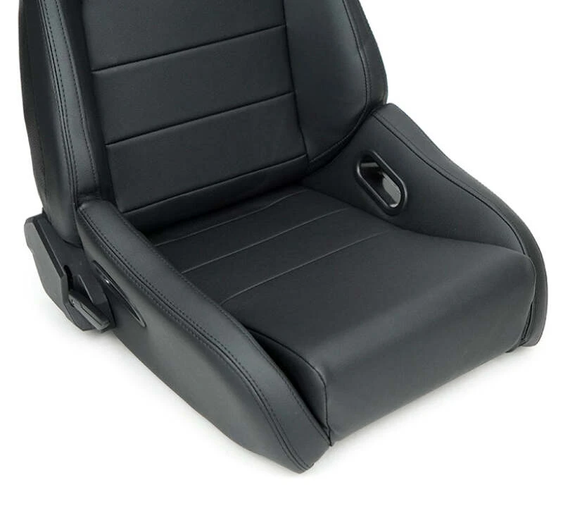 NRG Omega Reclinable Racing Seat (Paar) Schwarz mit Schwarzem Carbon-Vinyl-Rücken
