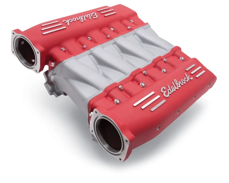 Edelbrock-Ansaugkrümmer Chevy Ls LS3 Cross Ram mit roten Plenums