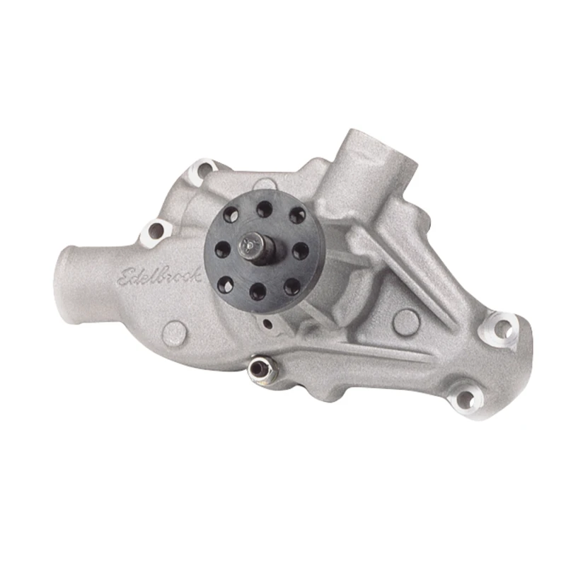 Edelbrock-Wasserpumpe Hochleistung Chevrolet 350 CI V8 Kurzer Stil Matt-Finish