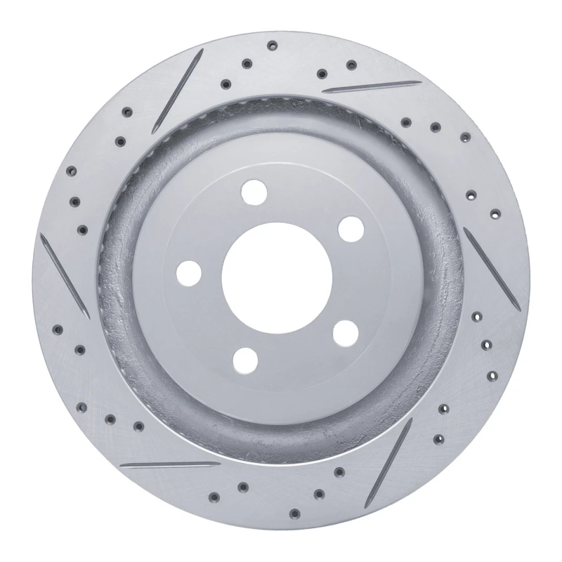 DFC 15-23 Ford Mustang Rear Left Drilled & Slotted Geoperformance Rotor