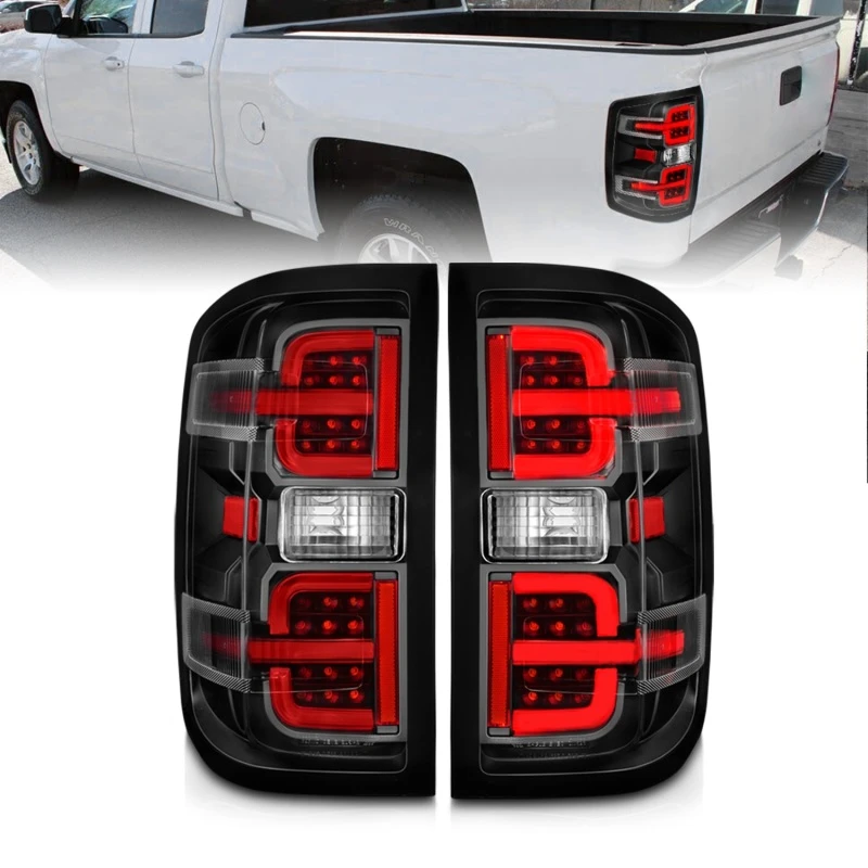 ANZO 15-19 Chevy Silverado 2500HD/3500HD (Halgn Only) LED-Rückfahrscheinwerfer mit schwarzem Lichtbalken und klarem Glas