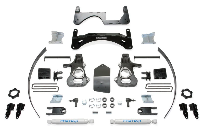 Fabtech 14-18 GM K1500 P/U ohne Alu oder Stahl UCA 6 Zoll Basic System mit Perf. Shocks