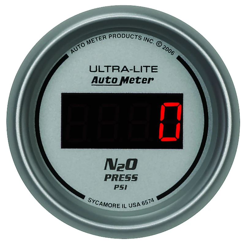 Autometer Ultra-Lite 2-1/16in 1600 PSI Digital Nitrous Pressure Gauge - Silver