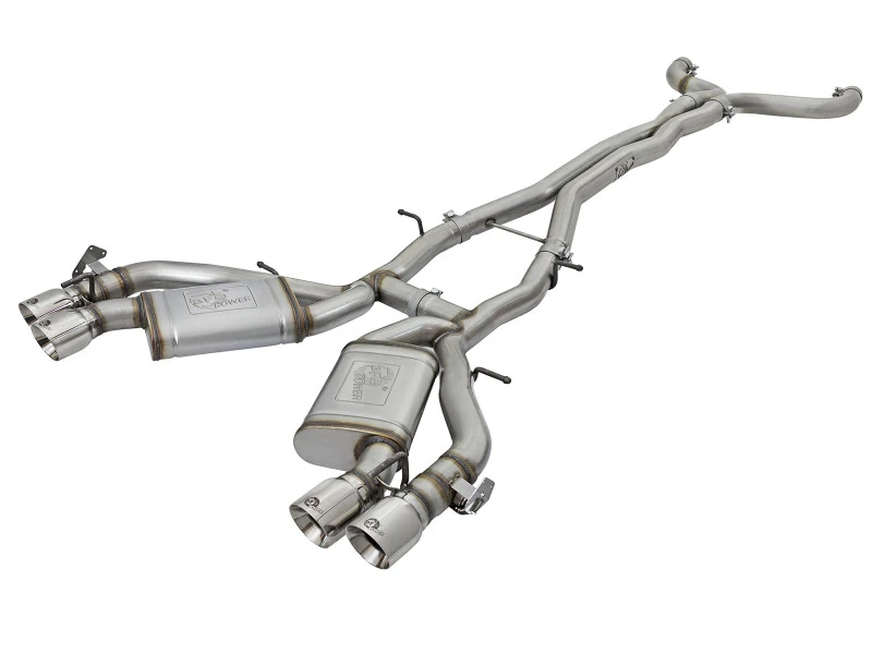 aFe MACHForce XP 3-Zoll-Edelstahl-Kat-Back-Abgasanlage 16-17 Chevy Camaro SS V8-6.2L