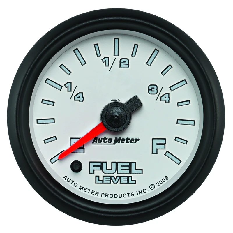 Autometer Pro-Cycle Gauge Fuel Level 2 1/16in 0-280 Programmable White