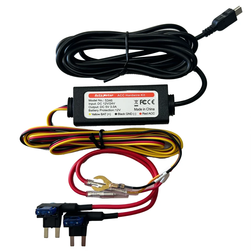 Autometer-Hardwire-Kit mit Parkmodus (für Teil #9124 Guardian 360 Dash Cam)