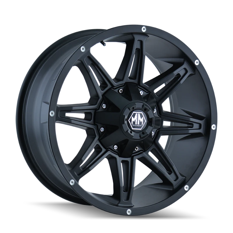 Mayhem 8090 Rampage 18x9 / 6x135 BP / 18mm Offset / 106mm Hub Matte Black Wheel