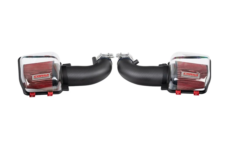 Corsa 24-25 Ford Mustang GT 5.0L V8 Cold Air Intake with DryTech Air Filters - Glossy