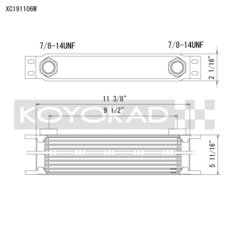 Koyo 19 Row Universal Oil Cooler