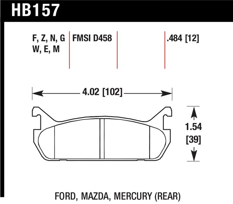 Hawk 89-93 Mazda Miata/MX-5 1.6L Black Race Rear Brake Pads