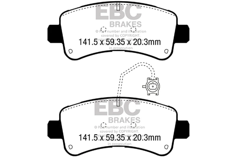 EBC 14-16 Ram Trucks Promaster 3.6 Ultimax2 Rear Brake Pads