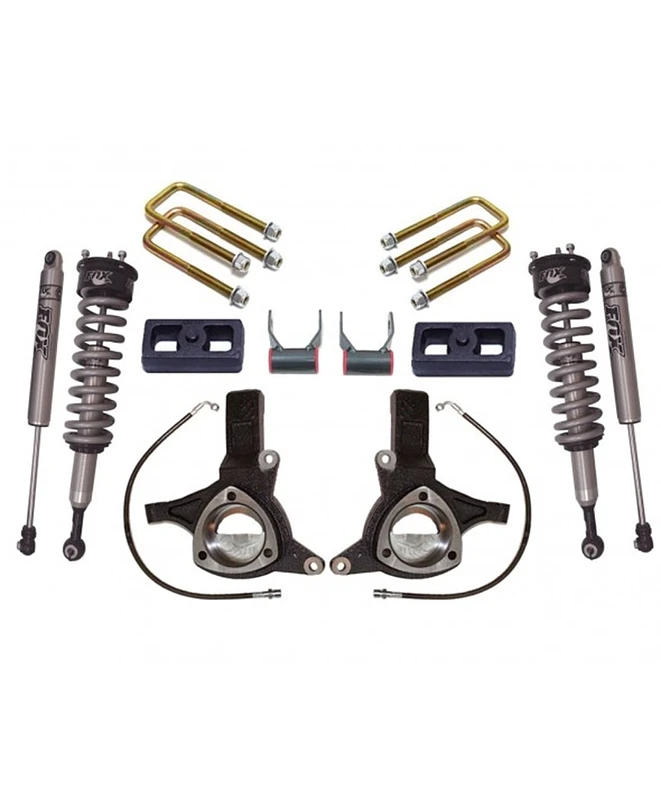 MaxTrac 07-16 GM C1500 2WD w/Cast Steel Susp. 7in/4in MaxPro Elite Spindle Lift Kit w/FOX Shocks