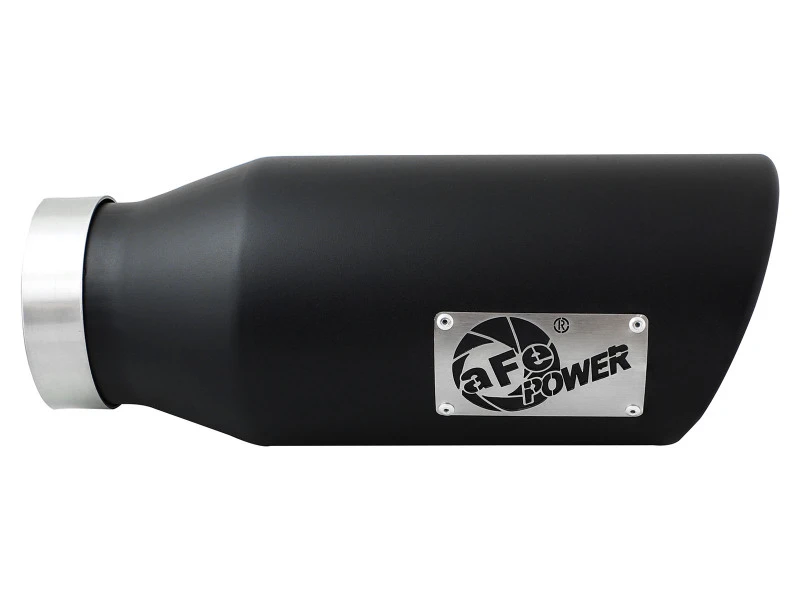 aFe Power MACH Force-Xp 4 Zoll Einlass x 6 Zoll Auslass x 15 Zoll L Fahrerseite Klemm- Auf 4 Zoll 409 SS Auspuff-Endstück-Schwarz