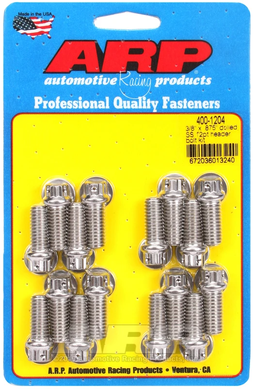 ARP 3/8 x.875 gebohrte SS 12pt Header-Bolzen-Kit