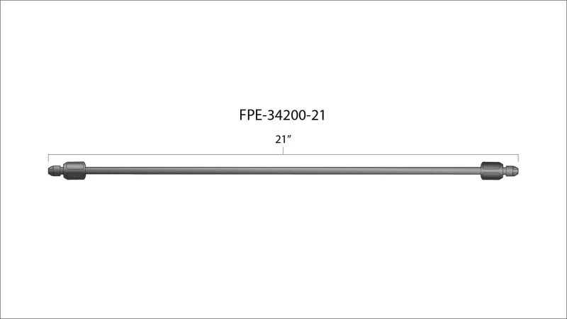 Fleece Performance 21 Zoll Hochdruck-Kraftstoffleitung (8mm x 3,5mm Leitung, M14x1,5 Nüsse)