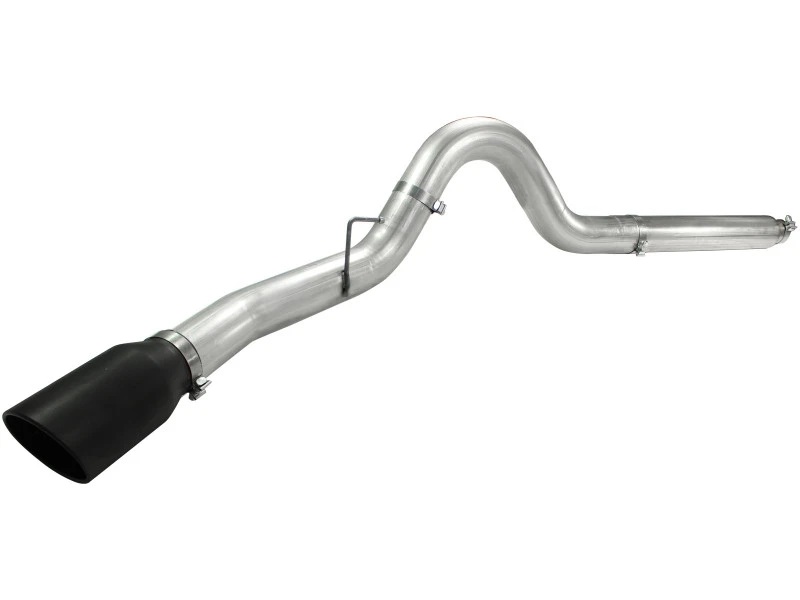 aFe Atlas 5 Zoll DPF-Back Aluminized Stahl Auspuff-System, Ford Diesel-LKW 08-10 V8-6.4L (td) Schwarzer Endrohr