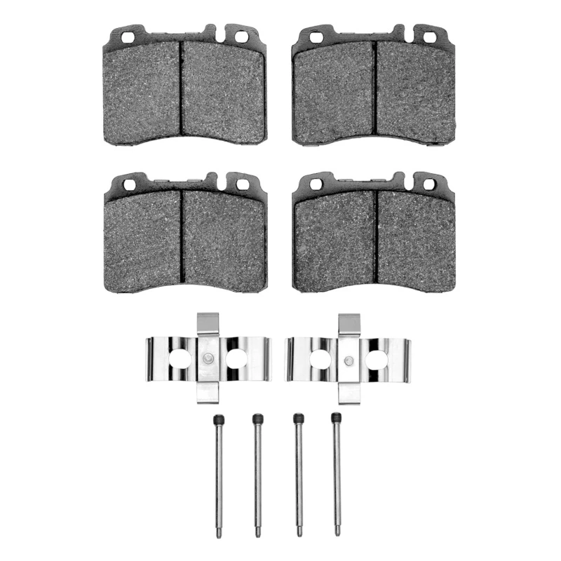DFC 90-95 Mercedes-Benz E320 Front 5000 Advanced Low Metallic Brake Pads and Hardware Kit