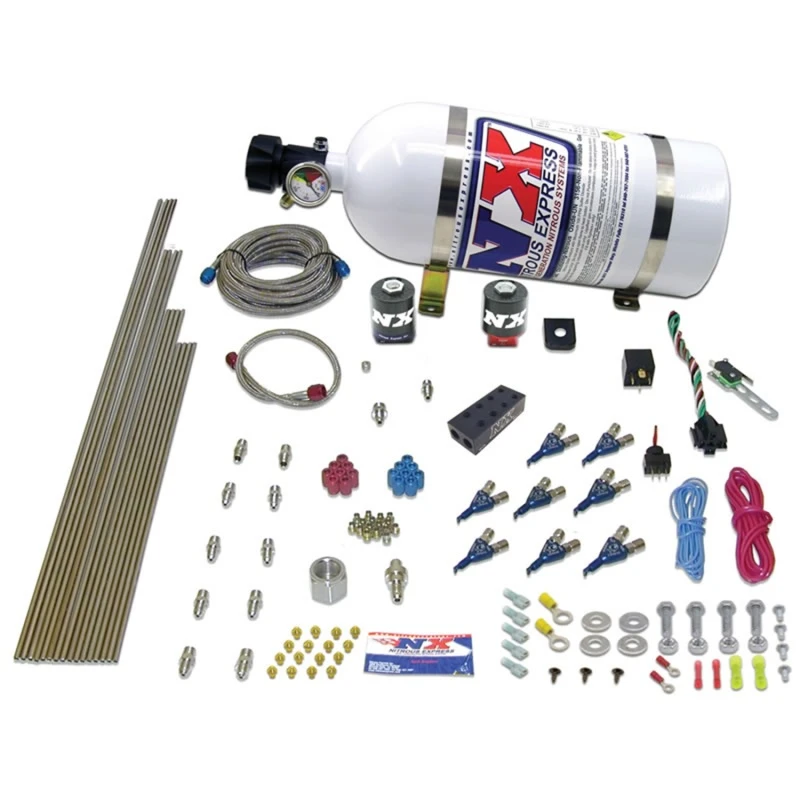 Nitrous Express V8AN-Benzin-EFI-Nitrous-Kit (100-500PS) mit Composite-Flasche