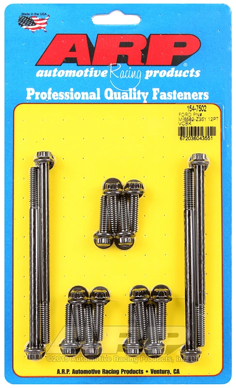 ARP Small Block Ford Valve Cover 12pt Bolt Kit for P/N M-6582-Z351