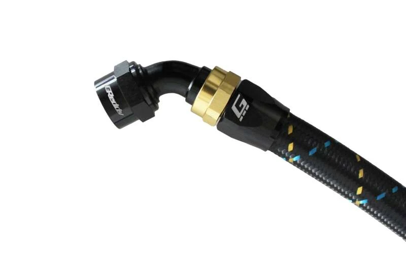 GReddy AN08 60 Grad Schlauchanschluss Drehbar Schwarz/Gold eloxiert