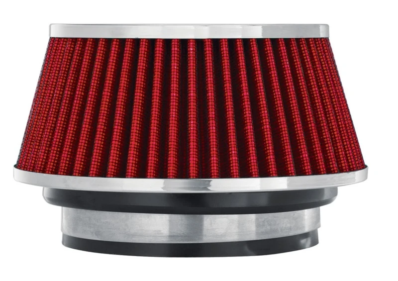 Spectre einstellbarer konischer Luftfilter 2-1/2in. Hoch (Passt für 3in. / 3-1/2in. / 4in. Rohre) - Rot