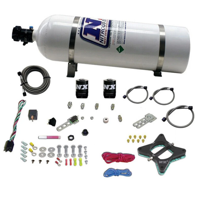 Nitrous Express 96-04 Ford Mustang 4.6L 2-Ventil-Nitrous-Plattensatz mit 15lb-Flasche
