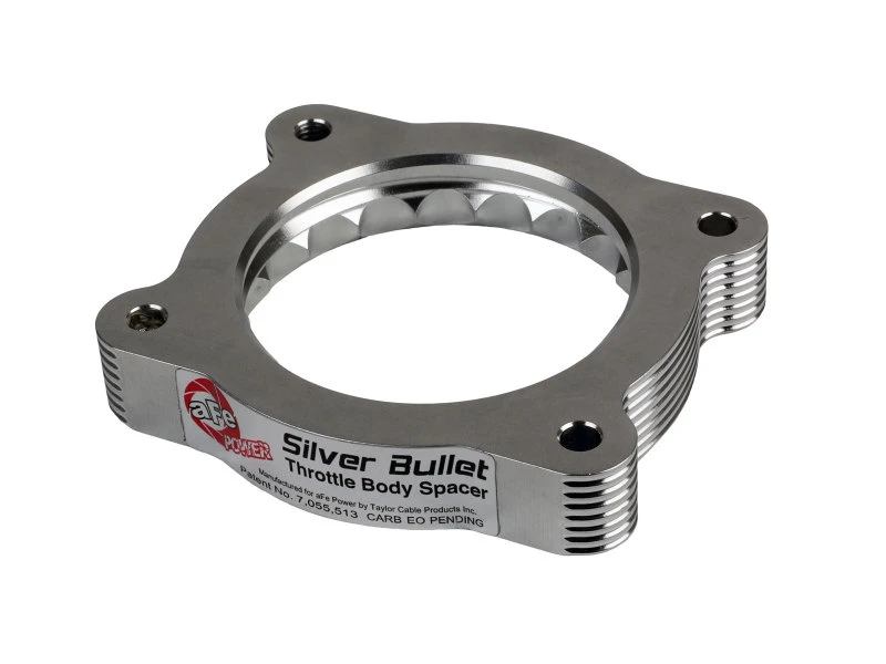 afe_46-34022-6792ce93d3c18 aFe 02-09 Chevrolet Trailblazer/ 02-09 GMC Envoy L6 4.2L Silver Bullet Throttle Body Spacer - Silver