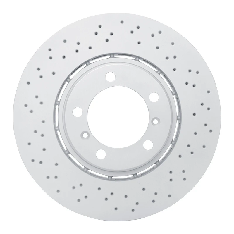 DFC 17-23 Porsche 718 Boxster Left Front Drilled Hi-Carbon Alloy Geomet Coated Rotor