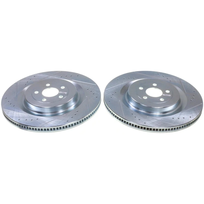 Power Stop 22-23 Ford Mustang Mach-E Front Drilled & Slotted Rotor - Pair