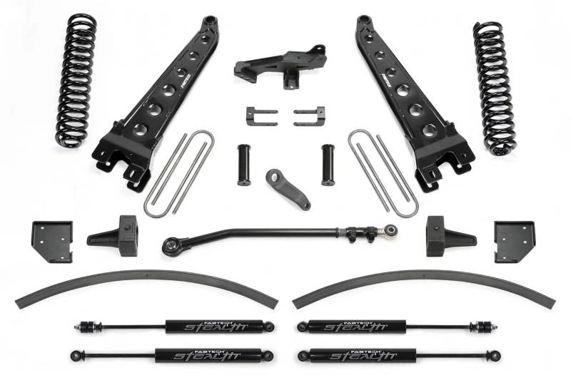 Fabtech 17-21 Ford F250/ F350 4WD Diesel 8-Zoll-Rad-Arm-System mit Spulen und Stealth-Shocks