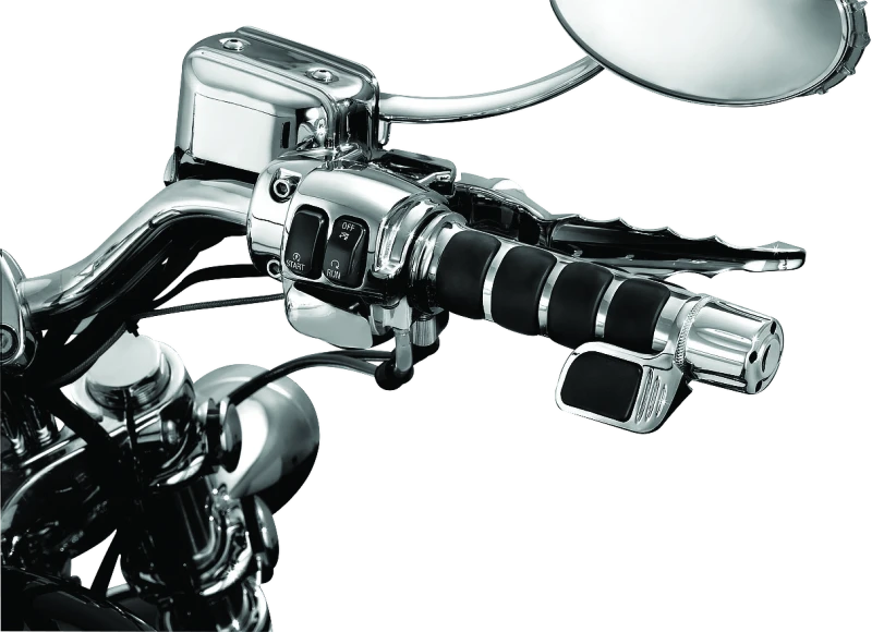 Kuryakyn Premium ISO Grip mit Konturiertem Gasdrehknopf Chrom