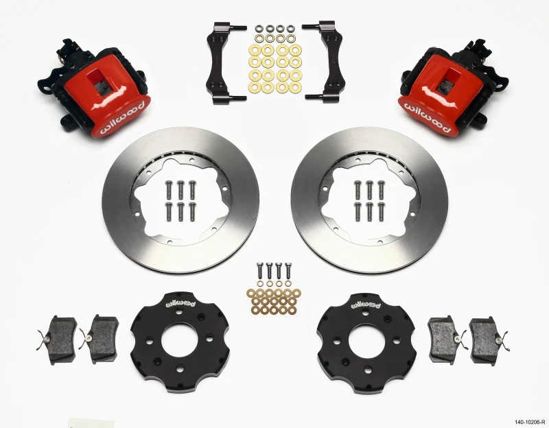 Wilwood Kombinations-Handbremse hinten Kit 11,00 Zoll rot Civic / Integra Scheibe 2,39 Hub Offset