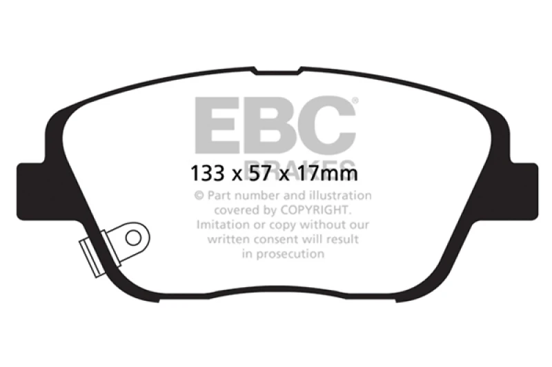 EBC 10-14 Hyundai Sonata 2.0 Turbo Yellowstuff Front Brake Pads